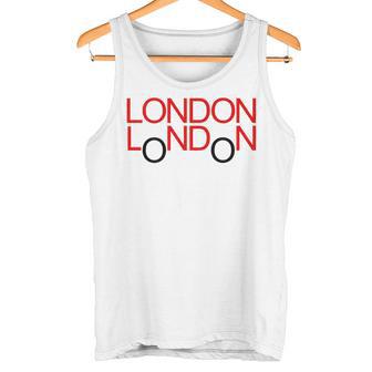 London Red Double-Decker Bus Britain Souvenir Premium Tank Top - Monsterry UK