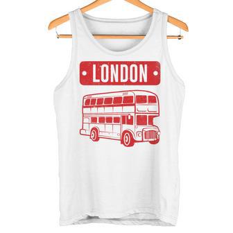 London Red Double Decker Bus Old Style Fun British Icon Premium Tank Top - Monsterry UK