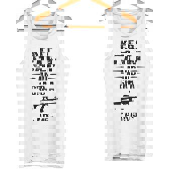 Mantén La Calma Y Agarra Un Rifle De Asalto Ar 15 Camiseta sin mangas - Regaloses