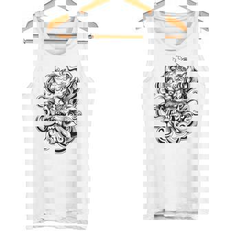 Máscara Japonesa Oni Mitología Japón Tatuaje Arte Dibujo Camiseta sin mangas - Regaloses