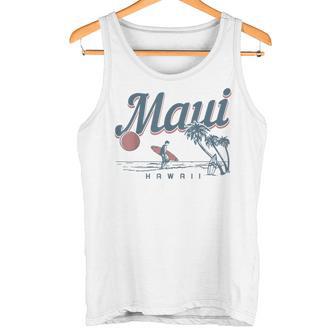 Maui Hawaii Surf Beachintage Souvenir Surfer Gray Tank Top - Geschenkecke