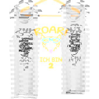 Niños Roar Soy 2 Cumpleaños Ahora Se Convierte En Tigre Salvaje Camiseta sin mangas - Regaloses