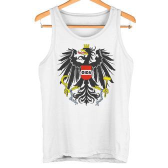 Oida Austria Flag Dialect Meme Schmäh Eagle Austria Gray Tank Top - Geschenkecke