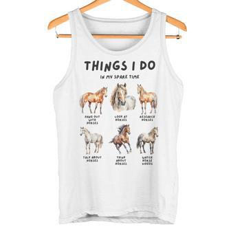 Pferde Dinge Die Ich In Meiner Freizeit Mache Tank Top - Geschenkecke