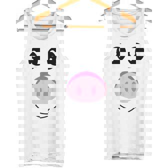 Pig Face Swine Halloween Costume For Couples & Family Tank Top - Monsterry