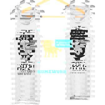 Pixel Pet Ate My Digital Homework Yellow Lab Dog K9 Tank Top - Monsterry