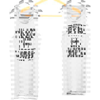 Pretend I'm A Vampire Family Lazy Halloween Party Costume Tank Top - Monsterry