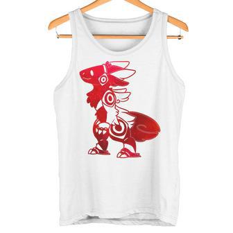 Protogen Fursuit Furry Red Krawattenfarbe Fursona Tank Top - Geschenkecke