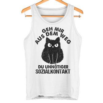 Retro Geh Mir Aus Dem Weg Du Unnötiger Sozialkontakt Geh Mir Aus Tank Top - Geschenkecke