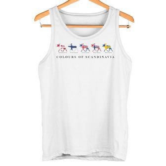 Scandinavia Flags Elk Colours Sweden Norway Iceland Gray Tank Top - Geschenkecke