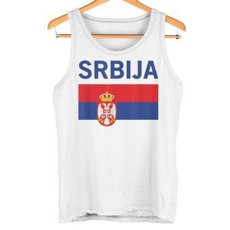 Serbian Flag Football Fan Serbia Srbija Tank Top - Seseable