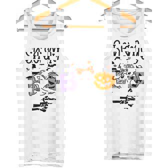 She's My Boo Cute Matching Halloween Pajama Couples Tank Top - Monsterry
