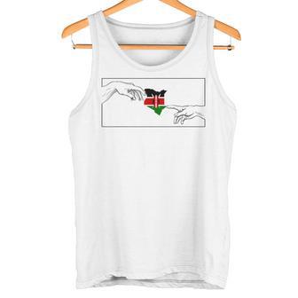 Silhouette Kenya Flag Michelangelo Hands Kenya Tank Top - Geschenkecke