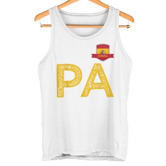 Spain España Human Flag Letter P And A Spain España Red Tank Top - Geschenkecke