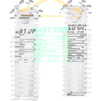 Thanksgiving Christmas Food Facts Baby Corn Nutrition Tank Top - Monsterry