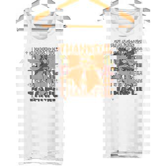 Thanksgiving Coquette Bow Thanksgiving Turkey Trendy Fall Tank Top - Monsterry