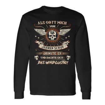 18Th Birthday Als Gott Michor 18 Jahre Schuf Grinste Er Grins Langarmshirts - Geschenkecke