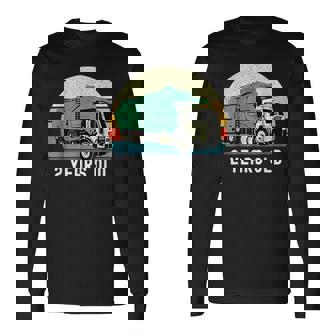 2 Year Old 2Nd Birthday Boy Garbage Truck Long Sleeve T-Shirt - Monsterry