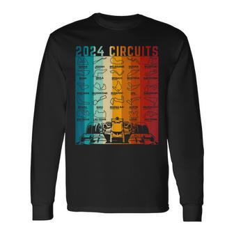 2024 Schedule Formula Racing Formula Car Retrointage Langarmshirts - Geschenkecke