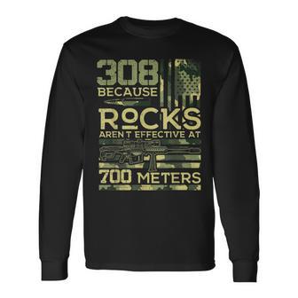 308 Weil Felsen Bei Der Jagd Auf Die Flagder Der Usaon Amerika Nicht Effektiv Sind Langarmshirts - Geschenkecke