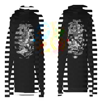 4 Benders Into 4 Quadrants Of A Circle Long Sleeve T-Shirt - Thegiftio