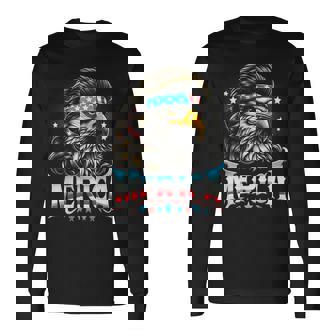 4Th Of July Patriotic Eagle July 4Th Usa Merica Long Sleeve T-Shirt - Monsterry