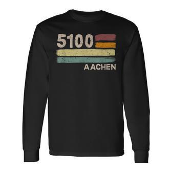 5100 Aachen Retro Postcodes Old Postcodeintage Langarmshirts - Geschenkecke