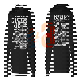 8 Years Old Boy Football Player 8Th Football Birthday Boys Long Sleeve T-Shirt - Thegiftio