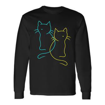 80S 90S Cats Retro Kittenintage Cat Children's Langarmshirts - Geschenkecke