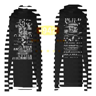 81 Años Cumpleaños Regalo Hombre Hecho En 1942 Hecho En 1942 Camiseta de manga larga - Regaloses