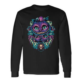 Alice In Wonderland Cheshire Cat All Mad Here Langarmshirts - Geschenkecke