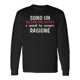 Allenatore Nuoto Sempre Diverdente Ragione Maglietta a maniche lunghe - Novitaregali