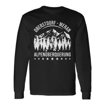 Alpenüberquerung Oberstdorf Merano E5 Alpine Crossing Langarmshirts - Seseable