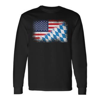 American Bavarian Flag Usa Bavaria Flag Langarmshirts - Geschenkecke