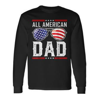 All American Dad Fourth 4Th Of July Sunglasses Family Long Sleeve T-Shirt - Monsterry UK