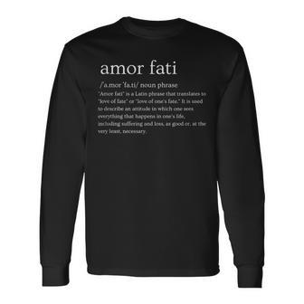 Amor Fati Friedrich Nietzsche Existentialism Langarmshirts - Geschenkecke