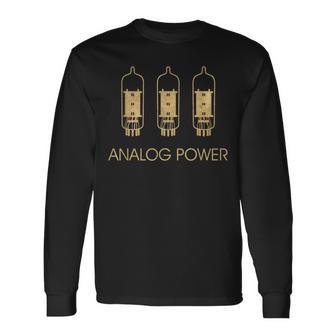 Analog Power Amp Tubes Hi-Fiintage Stereo Retro Langarmshirts - Geschenkecke