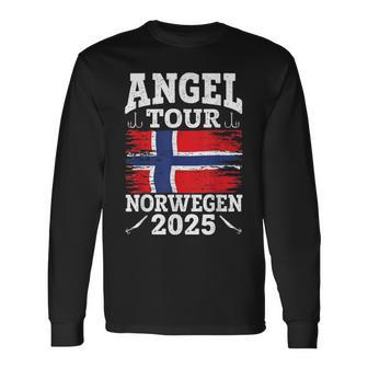 Angel Tour Norway 2025 Fishing Team Norway Flag Angler Langarmshirts - Geschenkecke