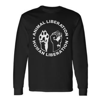 Animal Liberation Human Liberation Animal Rights Tank Top Long Sleeve T-Shirt - Monsterry