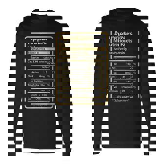 Appetizers Nutrition Facts Food For Thanksgiving Long Sleeve T-Shirt - Monsterry