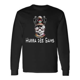 Apres Ski Hurra Die Gams Winter Ski Holiday Hüttengaudi Ski Langarmshirts - Seseable