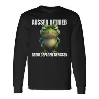 Außer Berieb Geduldsfaden Gerissen Frosch Monday Langarmshirts - Geschenkecke