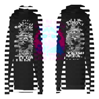 Autism Rizz Em With The Tism Meme Autistic Opossum Long Sleeve T-Shirt - Thegiftio UK