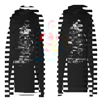 Bad Santa Claus Viking Berserker Look Christmas Long Sleeve T-Shirt | Seseable CA