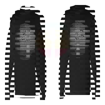 Bajo Eléctrico Retro Instrumento Musical Rockero Bajista Camiseta de manga larga - Regaloses