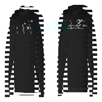 Baseball Heart Love Team Coaches Birthday Ideas Sayings Long Sleeve T-Shirt - Monsterry