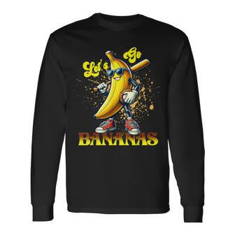 Baseball Let's Go Bananas Long Sleeve T-Shirt - Monsterry UK