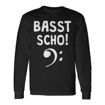 Basst Scho Bass Guitar Bassist Langarmshirts - Geschenkecke