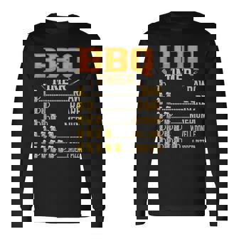 BBQ Timer Raw Rare Medium Well Done Grill Lovers Long Sleeve T-Shirt - Monsterry