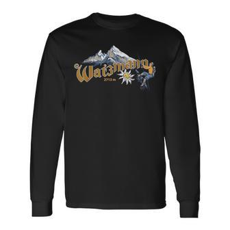 With Bergsteiger Climbs On The Berg Watzmann In Berchtesgaden Langarmshirts - Geschenkecke